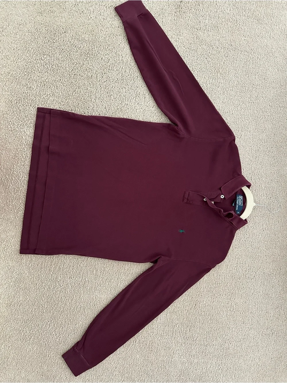 Polo Ralph Lauren Fall Burgundy / Maroon / Oxblood Long Sleeve Polo Shirt